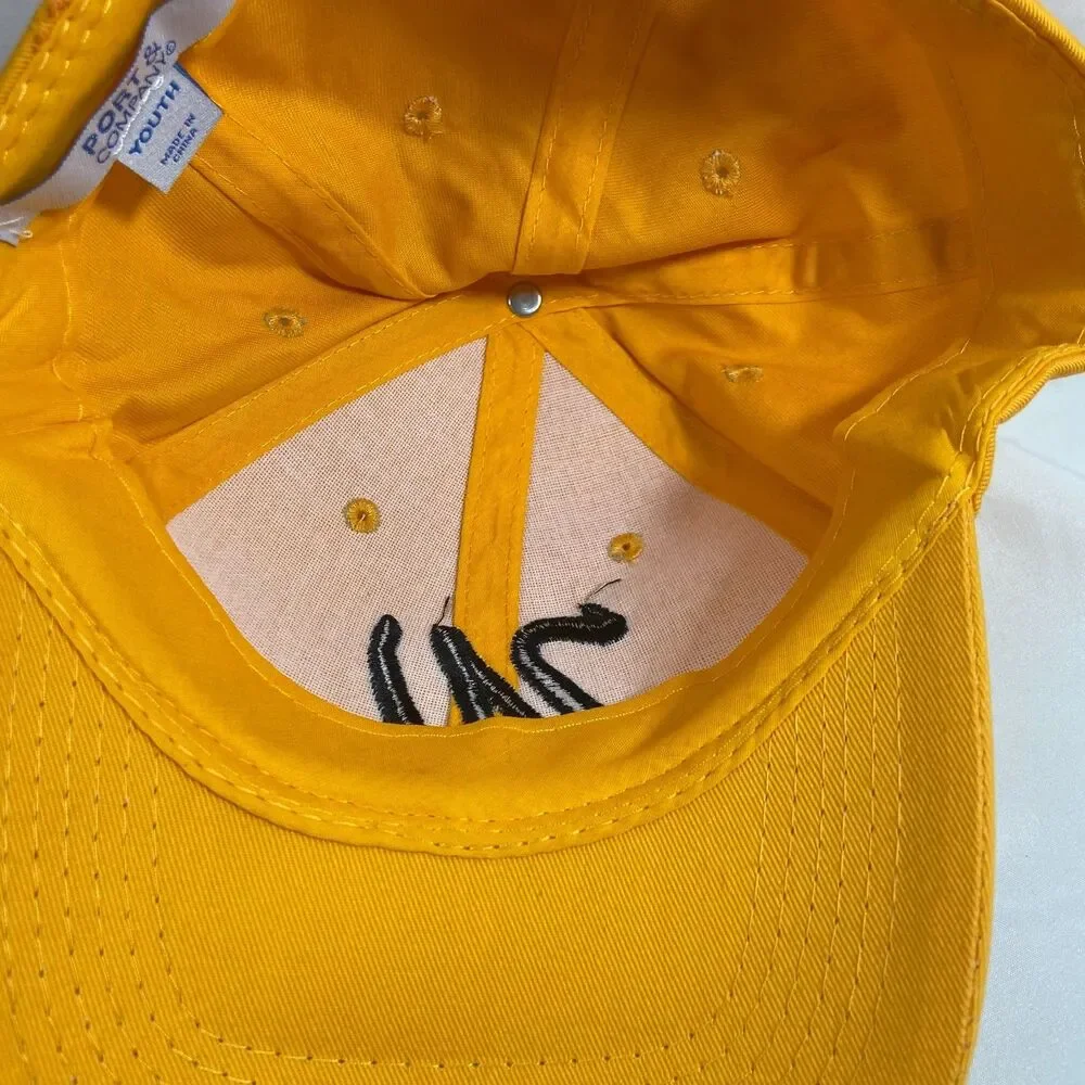 Port & Company Youth Yellow W Embroidered Adjustable Baseball Cap Hat